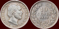 Koninkrijk der Nederlanden 10 Cents NEDERLAND (NETHERLANDS, KINGDOM) - WILLEM III, 1849-1890 - -