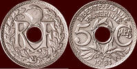 5 Centimes FRANCE - THIRD REPUBLIC, 1871-1940 - 1931, Paris -