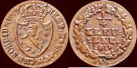¼ Kreuzer GERMANY - NASSAU, HERZOGTUM - WILHELM, 1816-1839 - 1819 L, Usingen -