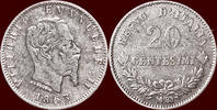 20 Centesimi ITALY, KINGDOM - VITTORIO EMANUELE II , 1861-1878 - BN, Milano (Milan) -