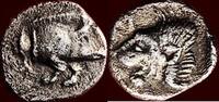 AR 1/32 Stater MYSIA, KYZIKOS - circa 480-450 BC -
