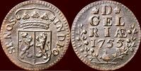 Gelderland Duit NOORDELIJKE NEDERLANDEN (NETHERLANDS) - REPUBLIEK, 1581-1795 - GELDERLAND - 1755, Harderwijk -