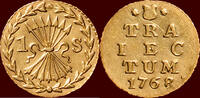 Utrecht bezemstuiver NOORDELIJKE NEDERLANDEN (NETHERLANDS) - REPUBLIEK, 1581-1795 - UTRECHT - Gouden afslag van 1768/7, Utrecht -