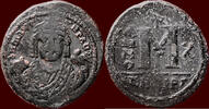 AE Follis BYZANTINE EMPIRE - MAURICIUS TIBERIUS, 582-602 - of 40 nummi, Theoupolis -