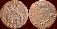 Duit NOORDELIJKE NEDERLANDEN (NETHERLANDS) - GRAAFSCHAP HOLLAND - PHILIPS II, 1555-1581 - z.j. , Dordrecht -