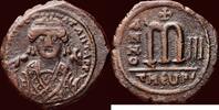 AE Follis BYZANTINE EMPIRE - MAURICIUS TIBERIUS, 582-602 - of 40 nummi, Theoupolis -