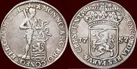 Zeeland Zilveren dukaat NOORDELIJKE NEDERLANDEN (NETHERLANDS) - REPUBLIEK, 1581-1795 - ZEELAND - 1757, Middelburg -