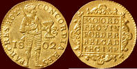 Holland Gouden dukaat NOORDELIJKE NEDERLANDEN (NETHERLANDS) - BATAAFSE REPUBLIEK, 1795-1806 - HOLLAND - 1802, Enkhuizen -
