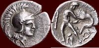 AR Diobol CALABRIA, TARAS (TARENTUM) - circa 280-228 BC -