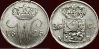 Koninkrijk der Nederlanden 25 Cents NEDERLAND (NETHERLANDS, KINGDOM) - WILLEM I, 1815-1840 - 1825, Brussel -