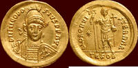 Roman Empire AV Solidus THEODOSIUS II, 402-450 - Thessalonika -