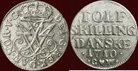 12 Skilling 1710 CW  DENMARK, KINGDOM - FREDERIK IV, 1699-1730 -   1710 CW, Copenhagen ss  /  vz