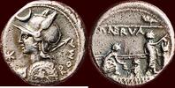  ROMAN REPUBLIC - PUBLIUS LICINIUS NERVA -  Rome AR Denarius (113-112 BC) cf. Künker auction 367, lot 7672 (in ss+ with minor scratches: € 1.300+ 25%