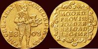 Utrecht Gouden dukaat NOORDELIJKE NEDERLANDEN (NETHERLANDS) - BATAAFSE REPUBLIEK, 1795-1806 - UTRECHT - 1803, Utrecht -