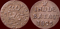 Duit NOORDELIJKE NEDERLANDEN (NETHERLANDS) - BATAAFSE REPUBLIEK, 1795-1806 - NEDERLANDS OOST-INDIË (DUTCH EAST INDIES) - OVERIJSSEL - -