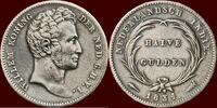 ½ Gulden NEDERLAND (NETHERLANDS, KINGDOM) - NEDERLANDS OOST-INDIË (DUTCH EAST INDIES) - WILLEM I, 1815-1840 - 1834/2(.), Utrecht -
