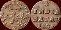 Duit NOORDELIJKE NEDERLANDEN (NETHERLANDS) - BATAAFSE REPUBLIEK, 1795-1806 - NEDERLANDS OOST-INDIË (DUTCH EAST INDIES) - OVERIJSSEL - -