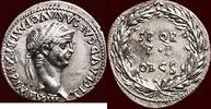Roman Empire CLAUDIUS, 41-54 – AR/ traveling military mint in Britain AE Denarius (ca. 50-53) cf. NAC 125, lot 630 (in xf+  SFR 22.000 + 21%)