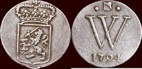 Dubbele stuiver NOORDELIJKE NEDERLANDEN (NETHERLANDS) - REPUBLIEK, 1581-1795 - NEDERLANDS WEST-INDIË - DUTCH WEST-INDIES - 1794, Utrecht -