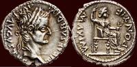 Roman Empire AR Denarius TIBERIUS, 14-37 - Lugdunum - SUPURB TRIBUTE PENNY -