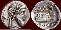 AR Denarius ROMAN IMPERATORS - CNAEUS POMPEIUS MAGNUS (POMPEY THE GREAT) - Greece -
