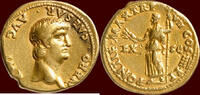 Roman Empire AV Aureus NERO, 54-68 - Lugdunum -