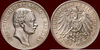 3 Mark GERMANY - SACHSEN, KÖNIGREICH - FRIEDRICH AUGUST III, 1904-1918 - 1914E, Muldenhütten -