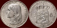 Koninkrijk der Nederlanden 1 Gulden NEDERLAND (NETHERLANDS, KINGDOM) - WILHELMINA, 1890-1948 - -