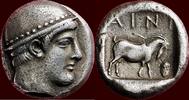 AR tetradrachm 474-449 BC v. Chr. THRACE (THRAKIEN), AINOS - 474-449 BC vf