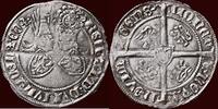 groot NOORDELIJKE NEDERLANDEN (NETHERLANDS) - HERTOGDOM GELRE - REINALD IV VAN GULIK, 1402-1423 - ½ Meeuw of ½ Reinolduspenning van 2 -
