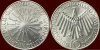  10 Mark 1972 D GERMANY - BRD -  1972 D, München “OLYMPIADE MÜNCHEN 1972... 9.10 £  +  21.67 £ shipping