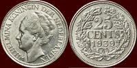 Koninkrijk der Nederlanden 25 Cents 1939 NEDERLAND (NETHERLANDS, KINGDOM... 6.50 £  +  21.67 £ shipping