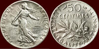  50 Centimes 1916 FRANCE - THIRD REPUBLIC, 1871-1940 -  1916, Paris ss / vz 2.60 £ Tax included +  13.02 £ shipping