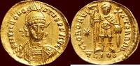 Münzen AV Solidus 424-425 AD THEODOSIUS II, 402-450 - Thessalonika (424-425, perhaps to 430) EF