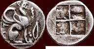 AR 1/8 Stater IONIA, TEOS - or trihemiobol, circa 478 - 449 BC -