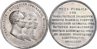 NAPOLEON UND SEINE ZEIT Bündnis zwischen Österreich, Russland und Preußen Silbermedaille 1813 vz, schöne Patina
