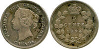Kanada 5 Cents 1894 Victoria (1837-1901) ss 84.96 £  +  13.00 £ shipping