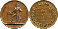 Frankreich Bronzemedaille 1827 Verfassungswahlen in Frankreich vz 169.06 £  +  13.00 £ shipping