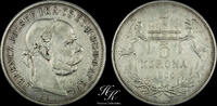 Hungary 5 KORONA 1900 Silver 5 Korona 1900 -Francis Joseph I- Hungary XF 36.41 £  +  10.40 £ shipping
