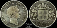 Greece 5 Drachmai 1833A Silver 5 drachmai 1833 A 'King Otto' Greece XF 138.71 £  +  26.01 £ shipping