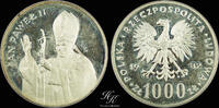 poland 1000 zloty 1982 Silver proof 1000 Zlotys Pope John Paul II Poland PP 55.01 &pound;  +  33.85 &pound; shipping