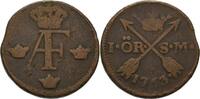 Schweden Adolf Friedrich 1751-1771 Öre 1763, Min Zainende, sehr schön