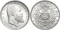 Württemberg 2 Mark 1914 Wilhelm II. 1891-1918 Av. Winz. Kratzer, vorzügl... 104.03 £  +  26.01 £ shipping
