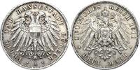 Lübeck 3 Mark 1911 Randfehler, sehr schön+ 138.71 £  +  26.01 £ shipping