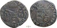 België gigot | duit | negenmanneke Hertogdom Brabant, Philips II (155-1598), Brussel, zeldzaam, -