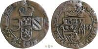 België liard | oord Hertogdom Brabant, Karel II (1665-1700), Antwerpen, zeldzaam, -