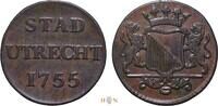 Nederland duit | OVERLAG 1755 / 39 n.Chr. stad Utrecht, zeer zeldzaam, 125 108.37 £  +  21.67 £ shipping