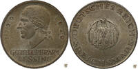 Weimarer Republik 3 Reichsmark Gotthard Ephraim Lessing -