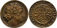 Personenmedaillen Bronzegussmedaille Goethe, Johann Wolfgang von *1749 Frankfurt, +1832. -
