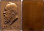 Bayern Einseitige Bronzeplakette Prinzregent Luitpold 1888-1913. -